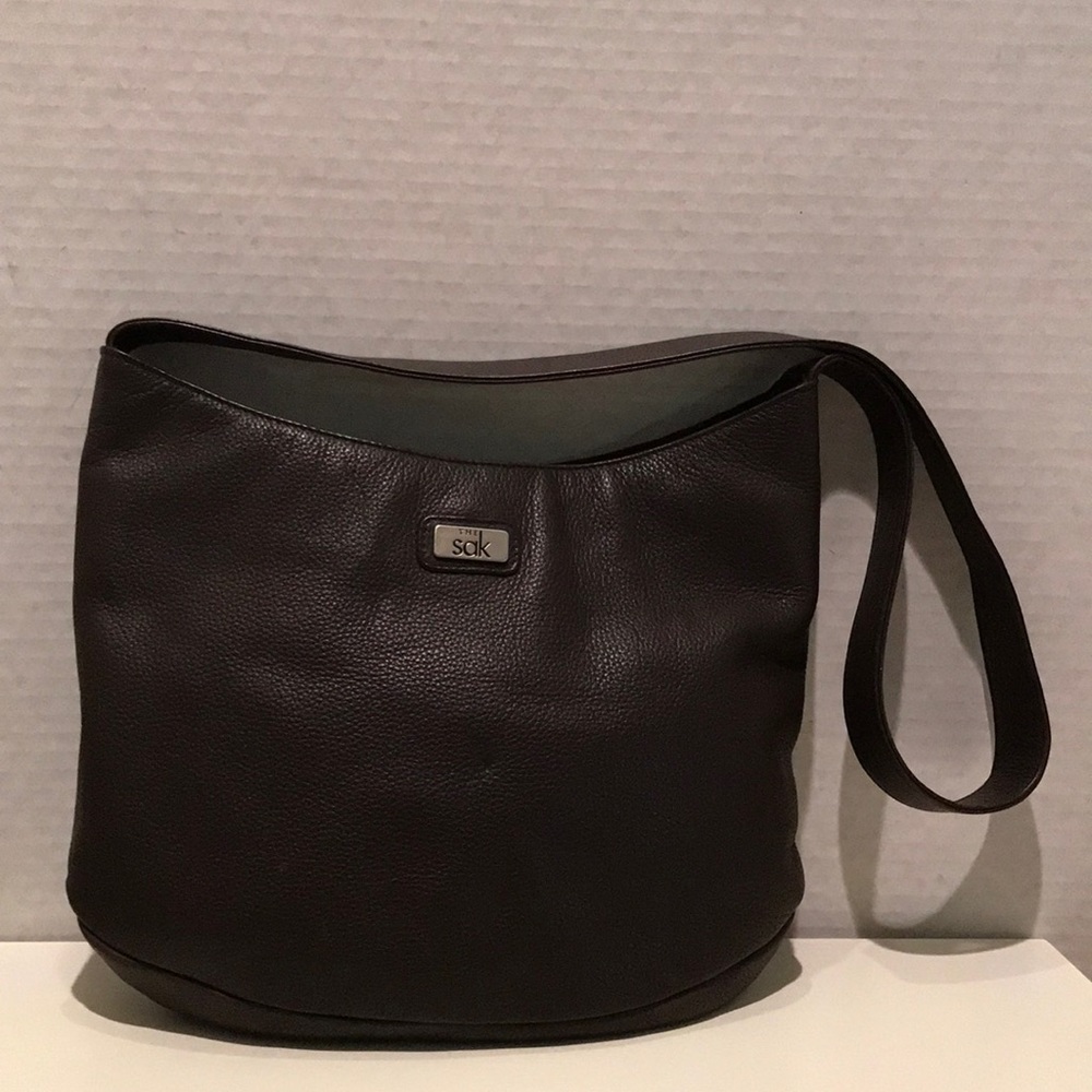 The Sak Brown Pebbled Leather Shoulder Bag